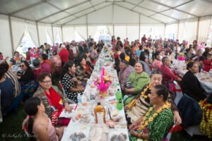 People seated at a feast