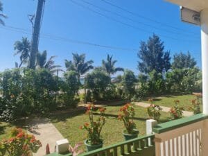 garden view from the balcony 