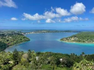 Island in Tonga surrounded by the ocean